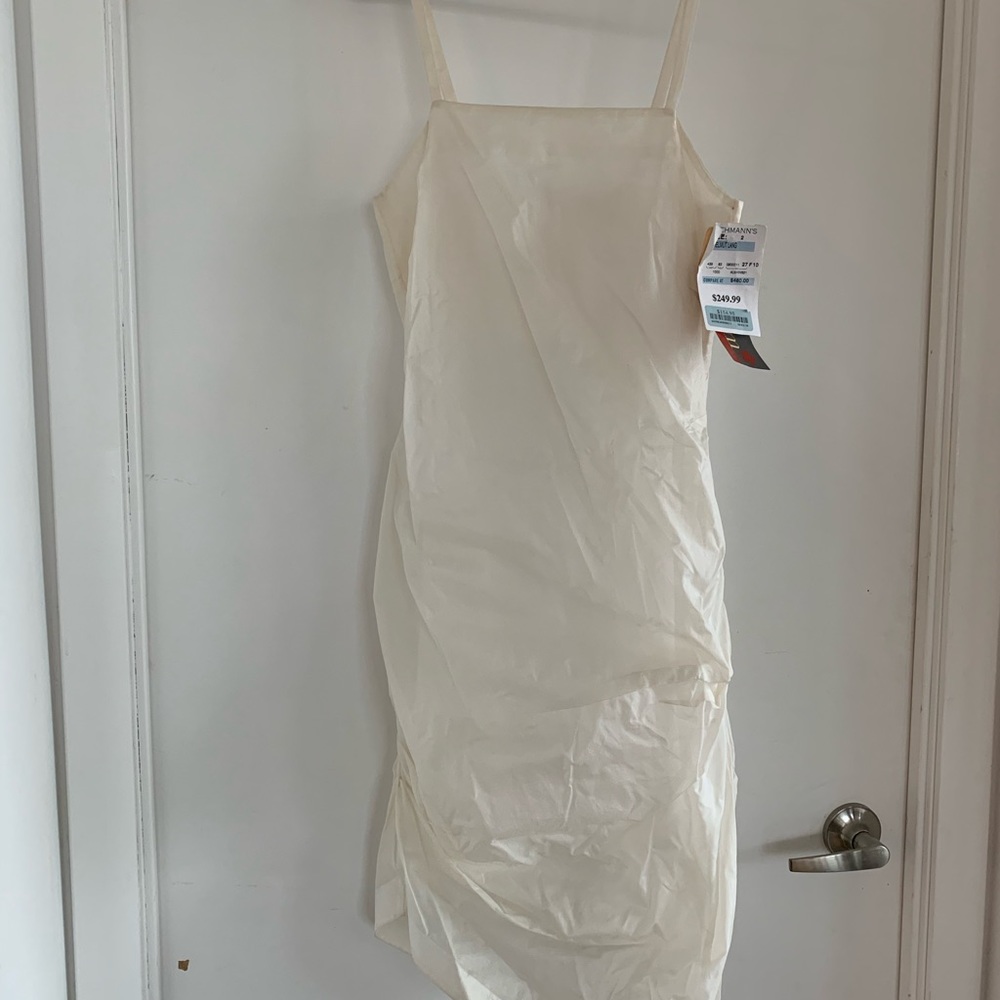 Silk Helmut Lang Dress with rouched hem! New!